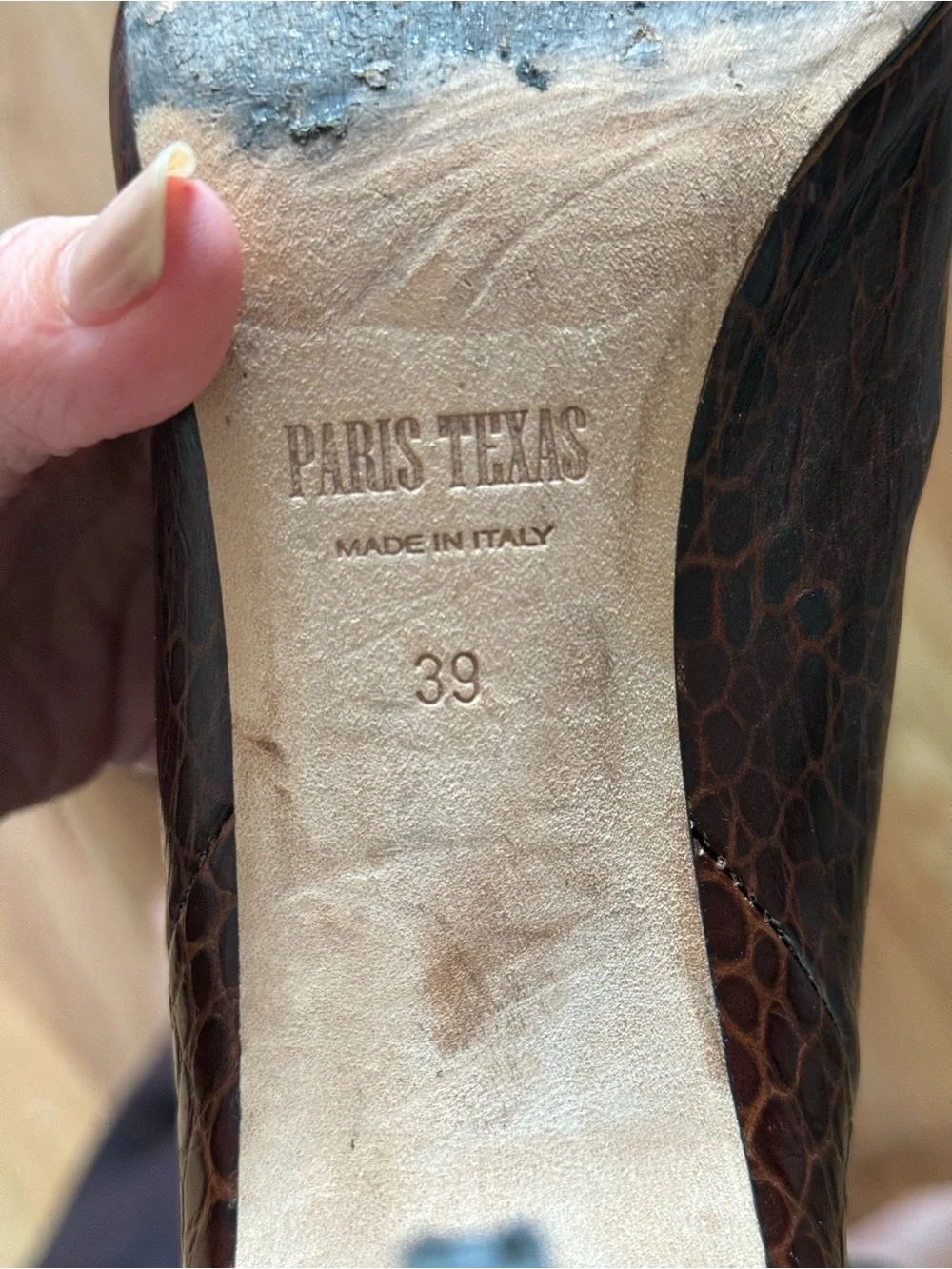 Paris Texas Croc-Embossed Pointed Toe Boot